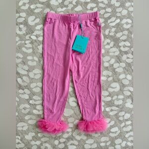 Posh Peanut Cruisin Pink 3T-4T tulle leggings